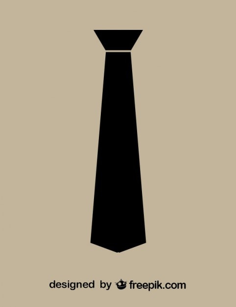 Free vector minimalist necktie black icon