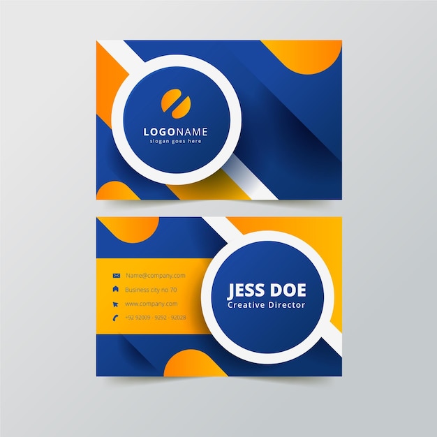 Minimalist neumorph business card template