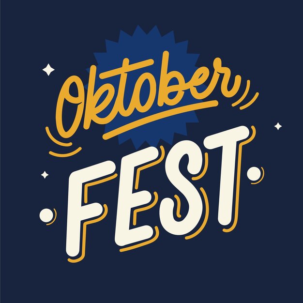 Minimalist oktoberfest event lettering
