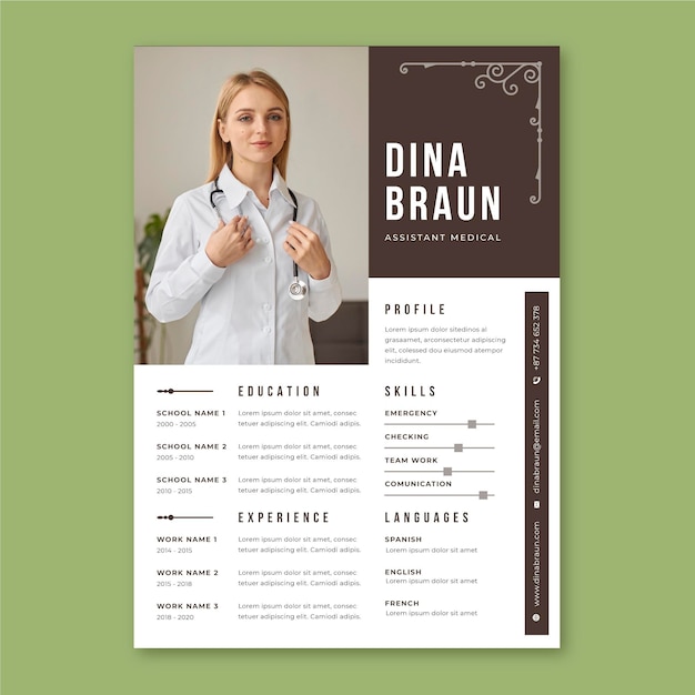 Minimalist ornamental medical assistant medical resume