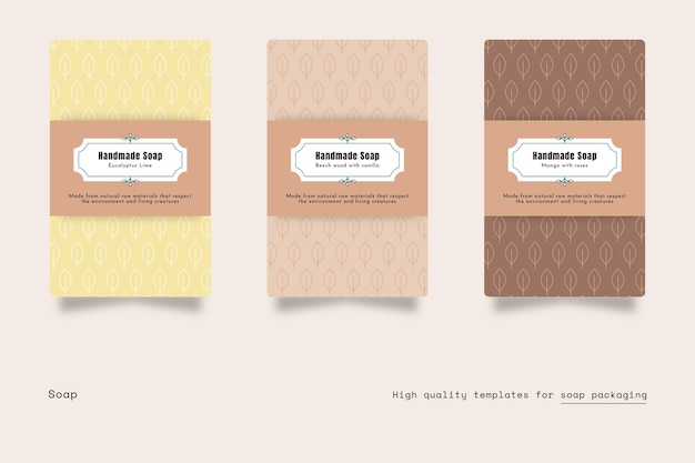 Minimalist packaging labels  template