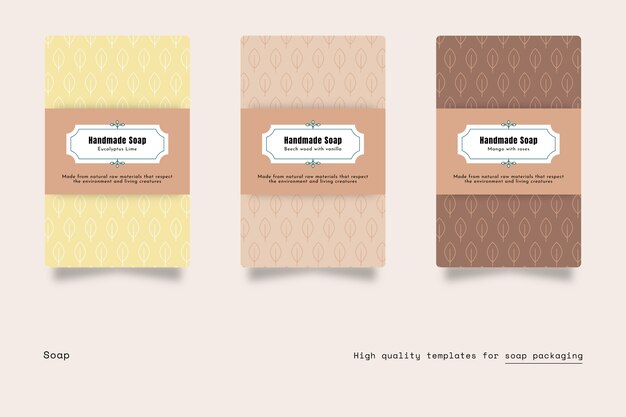 Minimalist packaging labels  template