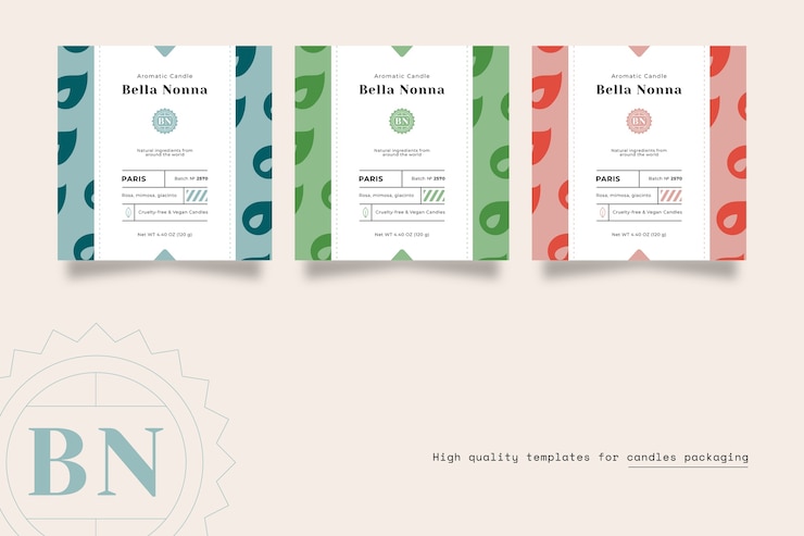 Free Vector minimalist packaging labels  template