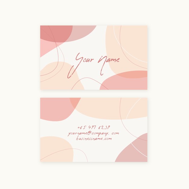 Minimalist pastel colored company card