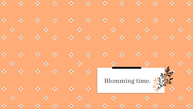 Free vector minimalist pattern blooming spring desktop wallpaper