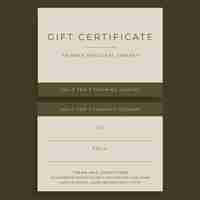 Free vector minimalist personal trainer gift certificate