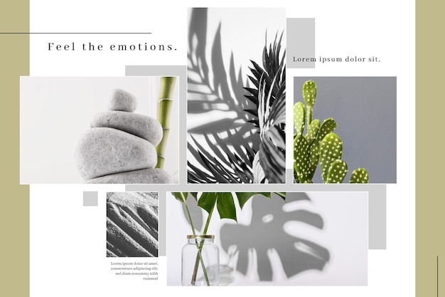 Minimalist photo collage template