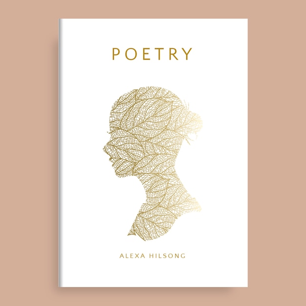 Бесплатное векторное изображение Минималистская обложка книги поэзии