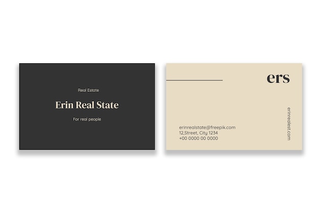 Minimalist real estate business card