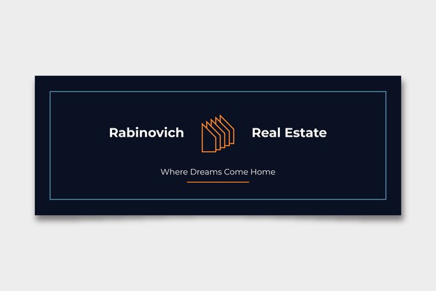 Minimalist real estate facebook profile cover