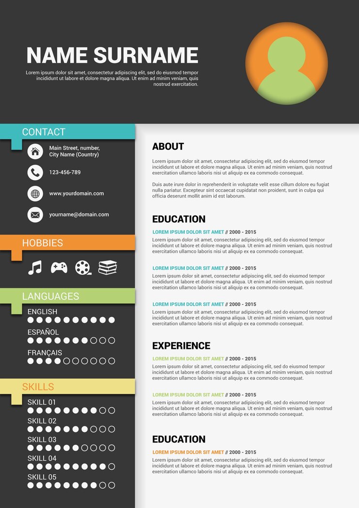 Free Vector | Minimalist resume template