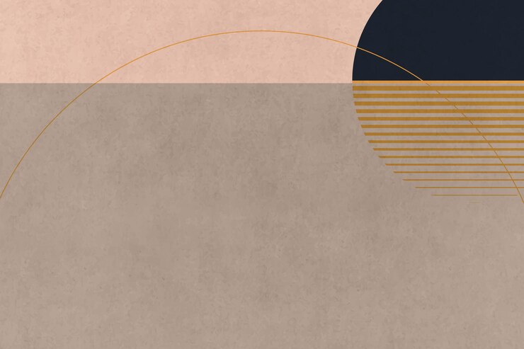 Free Vector minimalist rising sun landscape retro poster style