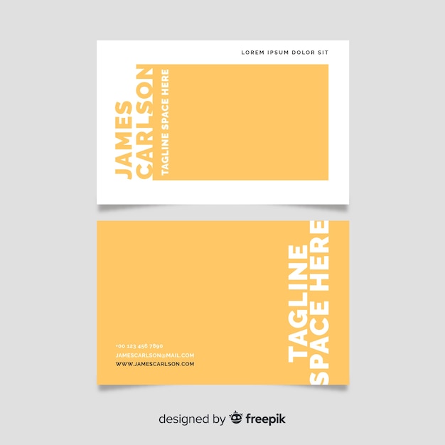 Free vector minimalist visiting card template