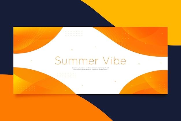 Free vector minimalist wavy banner template