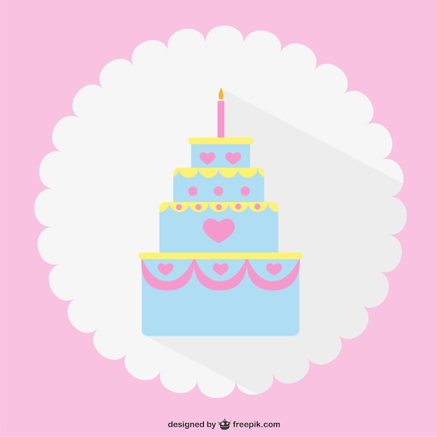 Free vector minimalist wedding cake