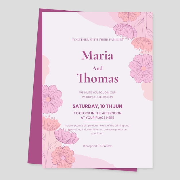 Minimalist wedding invitation