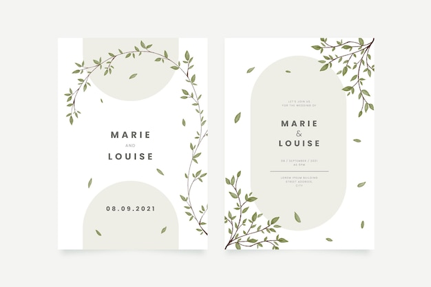 Minimalist wedding invitation