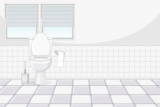 Vettore gratuito minimalista scena bagno bianco