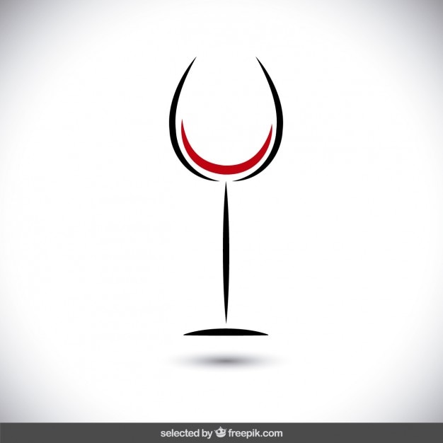 Free vector minimalist wineglass logo