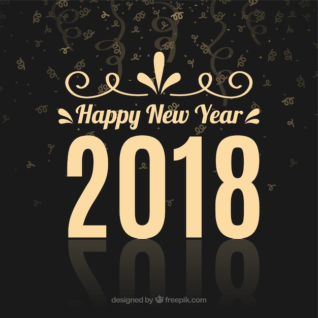 Free vector minimalistic black new year background