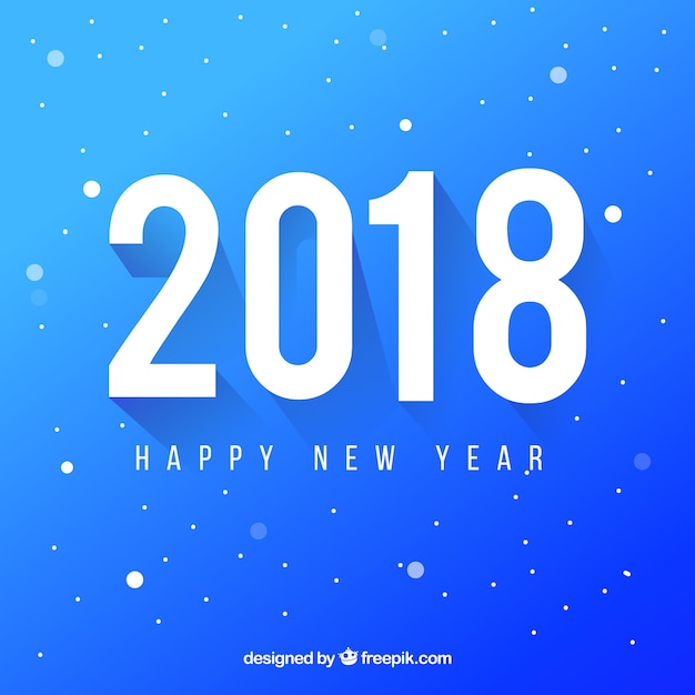 Free vector minimalistic blue flat background for new year