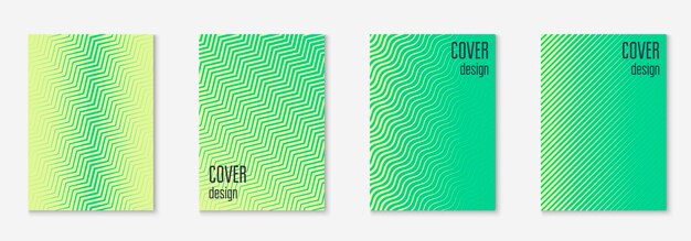 Minimalistic cover template set with gradients