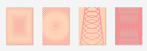 Free vector minimalistic cover template set with gradients