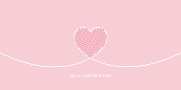 Free vector minimalistic design banner for valentines day