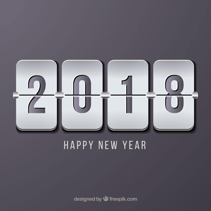 Free Vector minimalistic grey new year background