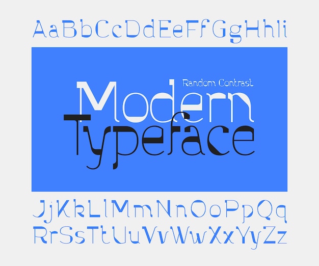 Minimalistic modern font set