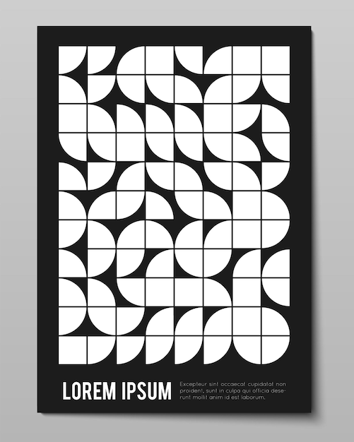 Free vector minimalistic poster with simple shapes. procedural geometric.