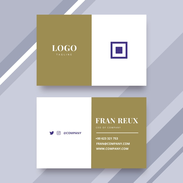 Minimalistic template for business card