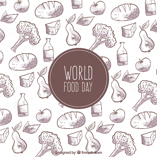 Free vector minimalistic world food day background