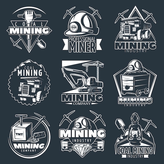 Mining Company logo Set