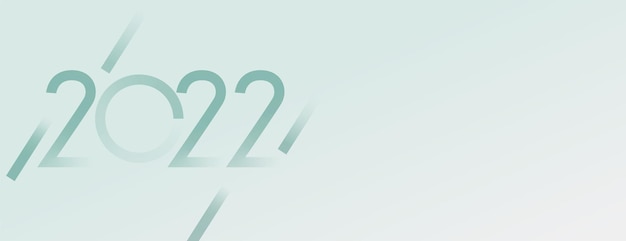 Minmal style 2022 happy new year banner