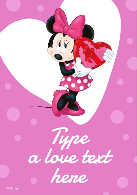 Mickey and Minnie Mouse Happy Valentines Card