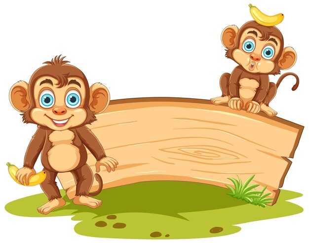 Cute monkey cartoon, Download on Freepik