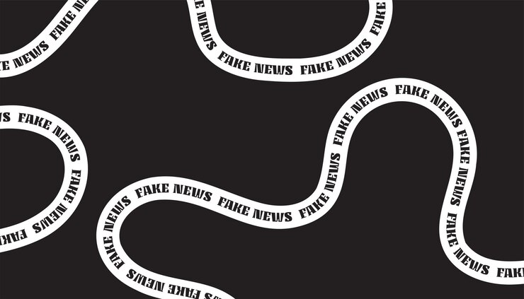 Free Vector misleading fake news label template design