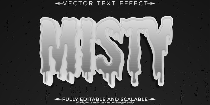 Free Vector misty ghost text effect editable horror and scary text style