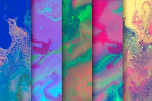 Mix of colorful marble collection background