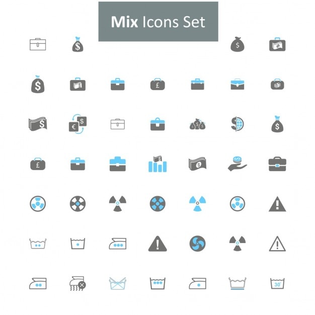 Free vector mix icon set