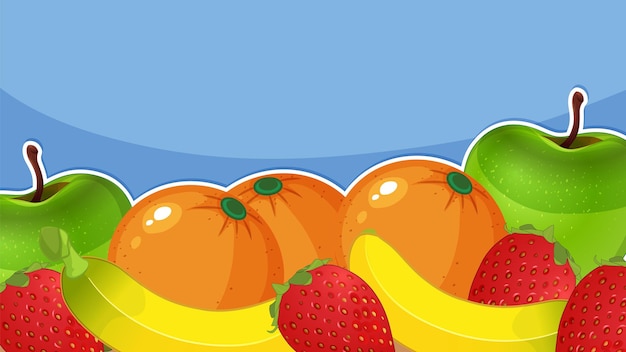 Mixed fruits background template