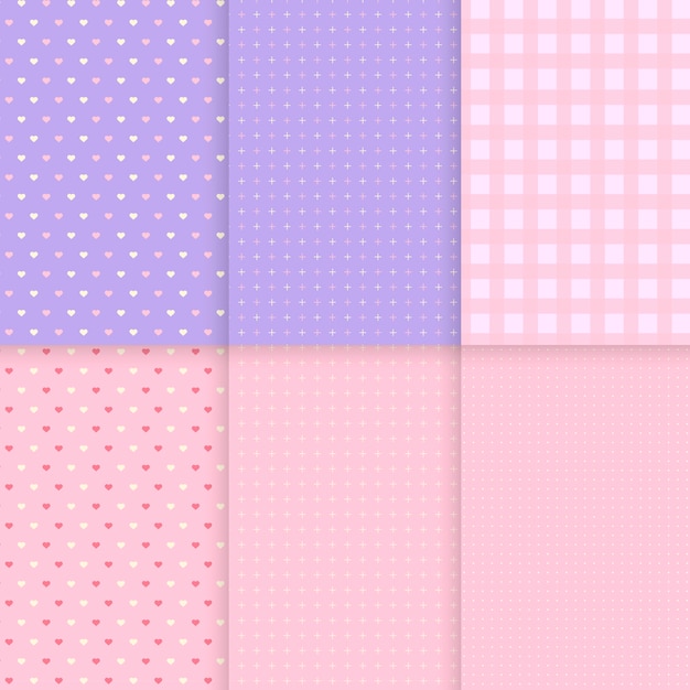 Free vector mixed pattern pastel background vectors