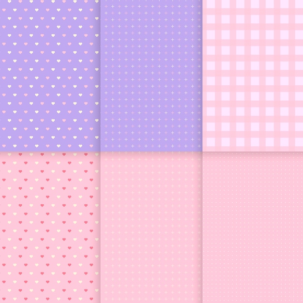 Mixed pattern pastel background vectors