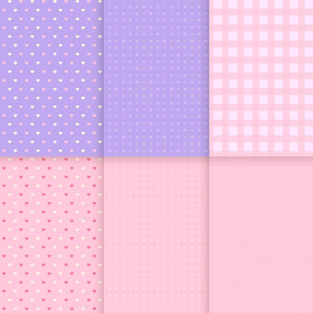 Mixed pattern pastel background vectors