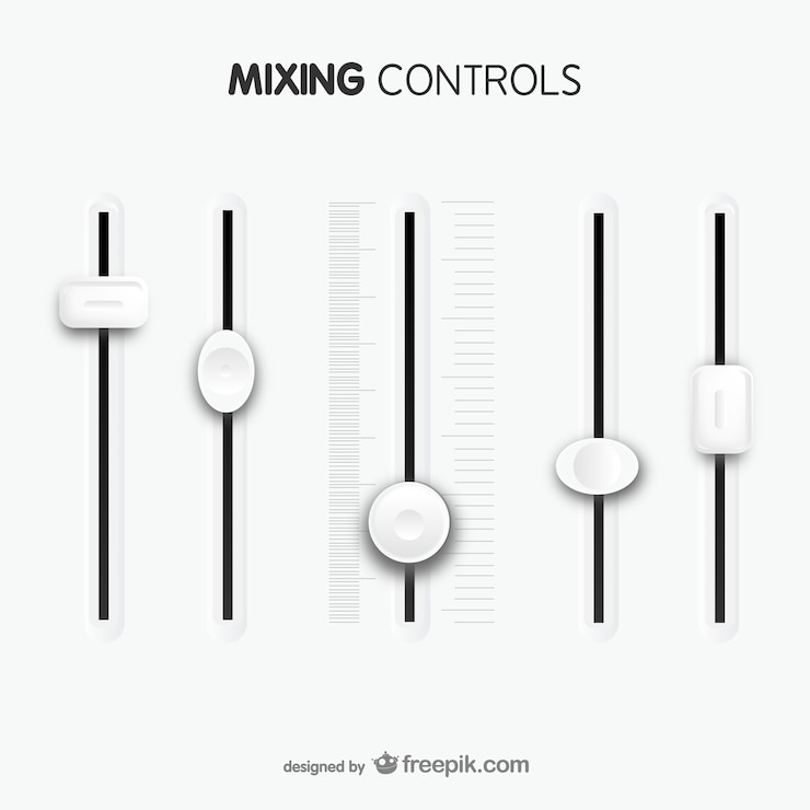 Free Vector mixing controls template