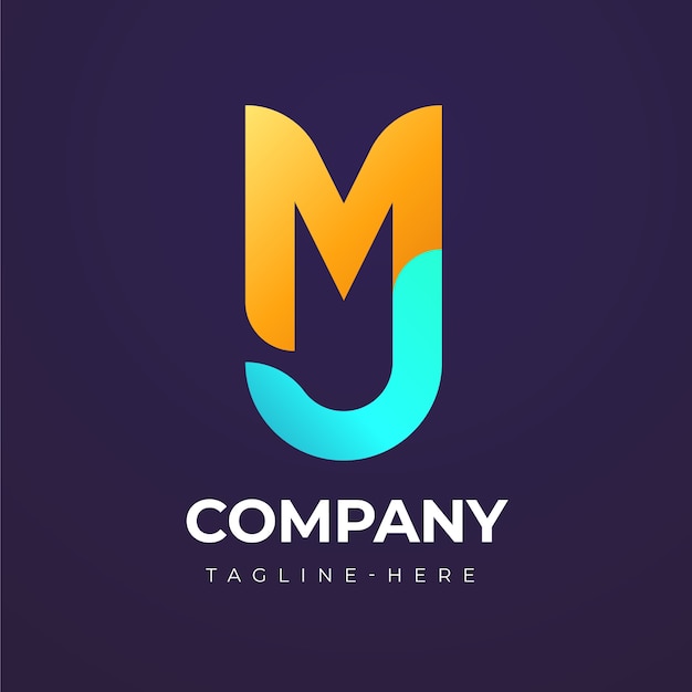 Mj logo design template