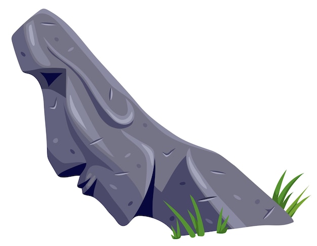 Moai on easter island isolated vector cartoon stone sculpture