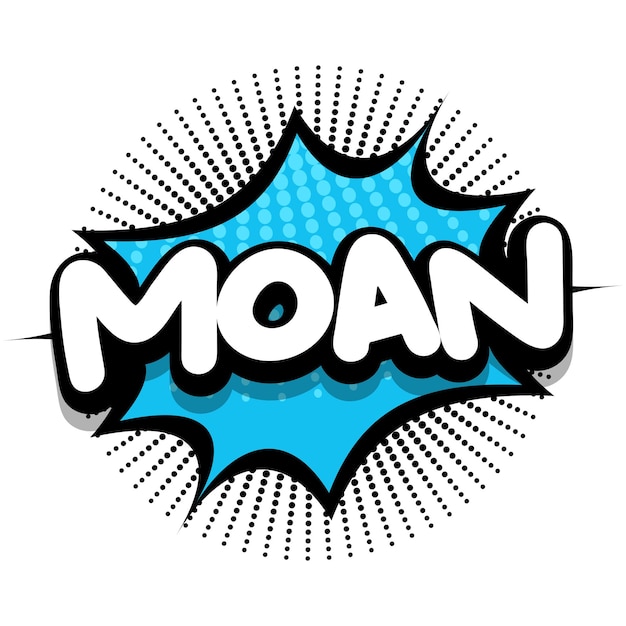 Free vector moan comic book explosion bubble vector illustration