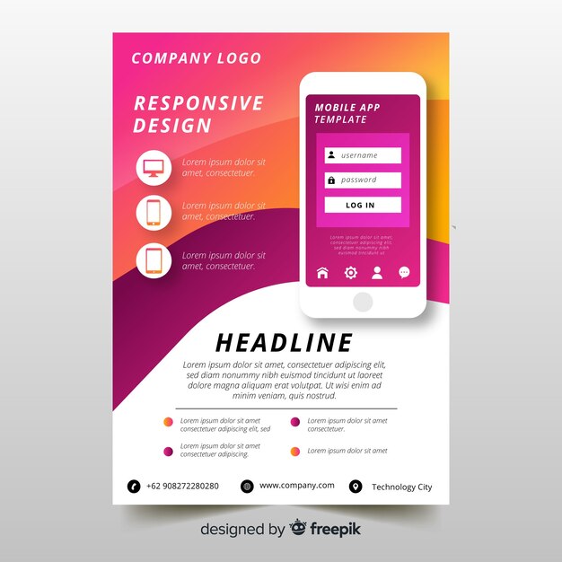 Mobile app brochure template